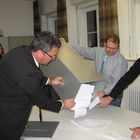 Bürgermeister Bernhard Tjaden am Wahltag